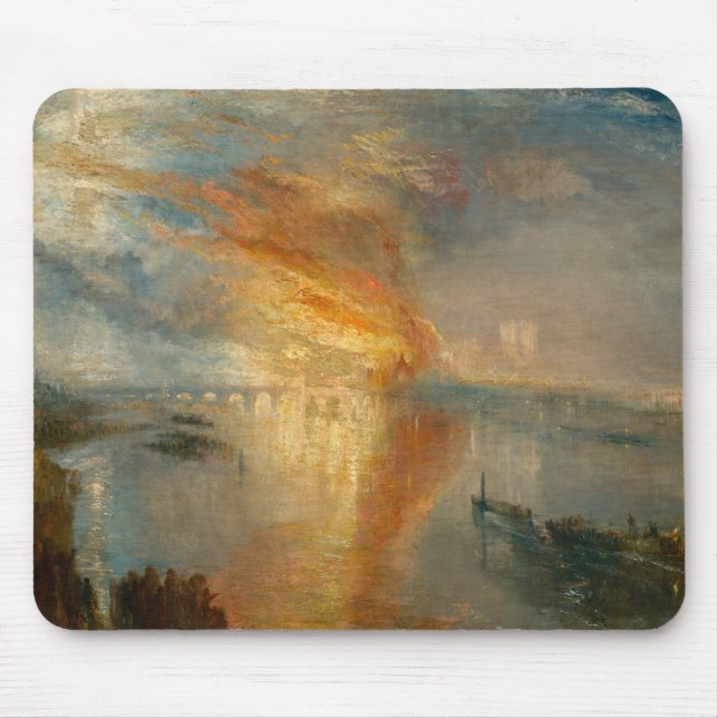 William Turner - The Burning of the Parliament Mouse Pad (Front)