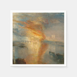 William Turner - The Burning of the Parliament Napkin
