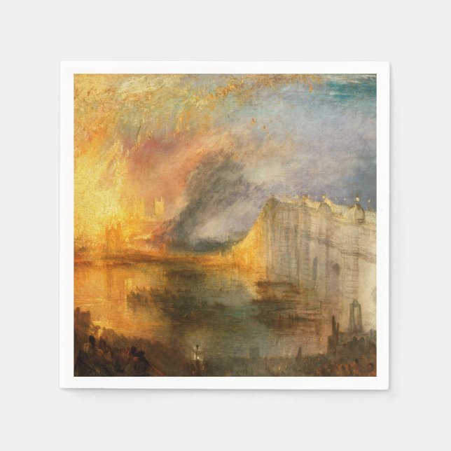 William Turner - The Burning of the Parliament Napkin (Front)