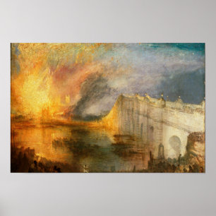 William Turner - The Burning of the Parliament Poster