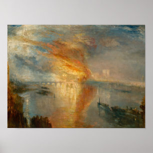 William Turner - The Burning of the Parliament Poster