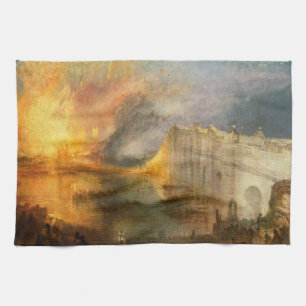 William Turner - The Burning of the Parliament Tea Towel