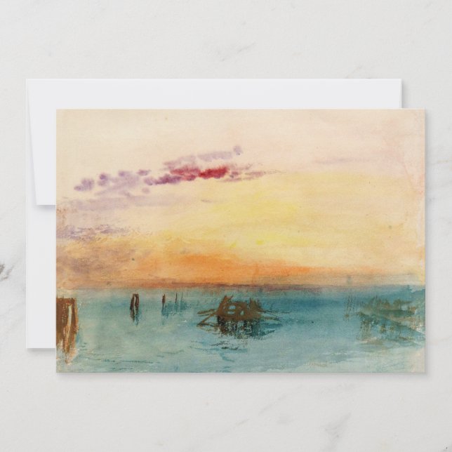 William Turner - The Lagoon near Venice at Sunset Invitation (Front)
