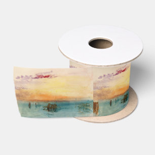 William Turner - The Lagoon near Venice at Sunset Satin Ribbon
