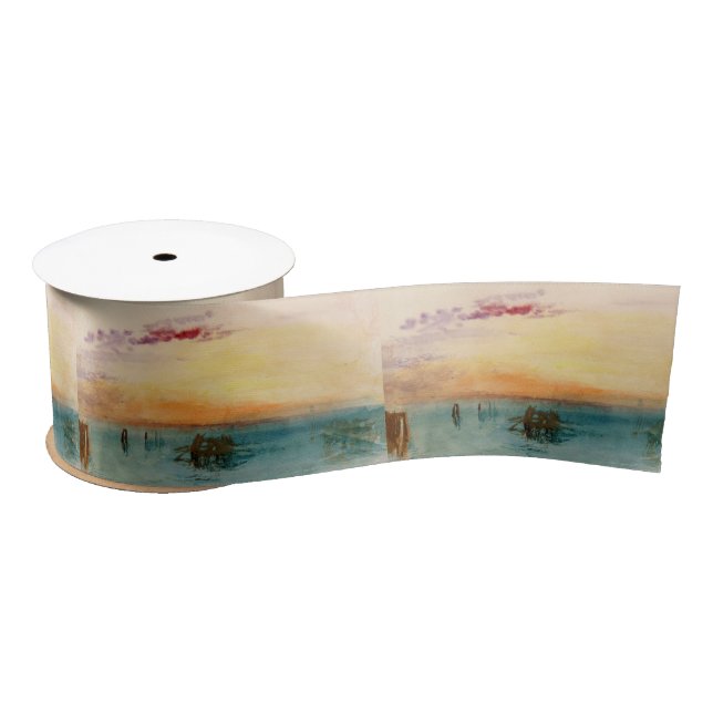 William Turner - The Lagoon near Venice at Sunset Satin Ribbon (Spool)