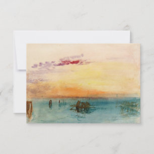 William Turner - The Lagoon near Venice at Sunset Thank You Card