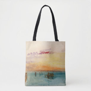 William Turner - The Lagoon near Venice at Sunset Tote Bag