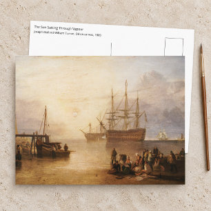 William Turner - The Sun Setting Through Vapour Postcard