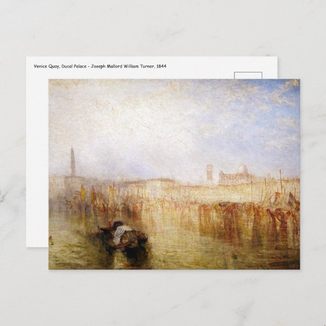 William Turner - Venice Quay, Ducal Palace Postcard (Front/Back)