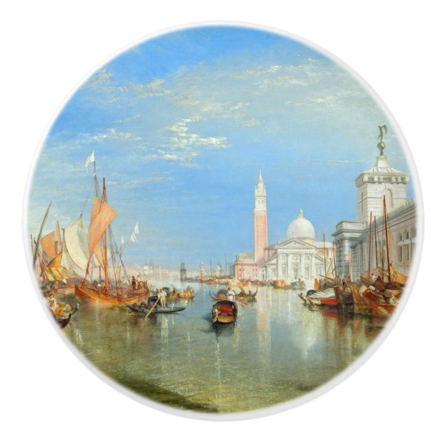 William Turner - Venice, The Dogana & San Giorgio Ceramic Knob (Front)