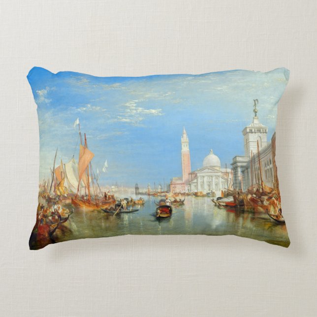 William Turner - Venice, The Dogana & San Giorgio Decorative Cushion (Front)