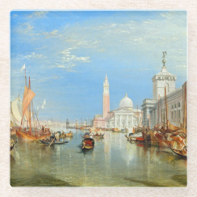 William Turner - Venice, The Dogana & San Giorgio Glass Coaster (Front)