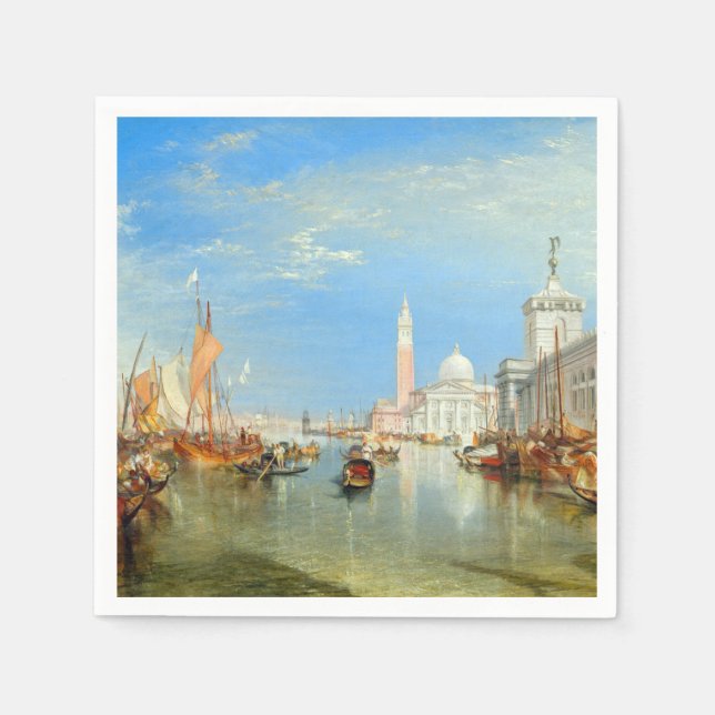 William Turner - Venice, The Dogana & San Giorgio Napkin (Front)