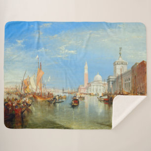 William Turner - Venice, The Dogana & San Giorgio Sherpa Blanket