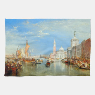 William Turner - Venice, The Dogana & San Giorgio Tea Towel