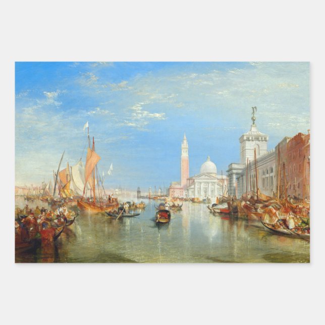 William Turner - Venice, The Dogana & San Giorgio Wrapping Paper Sheet (Front)