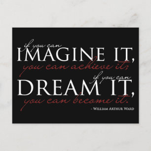 William Ward Imagine Quote Postcard