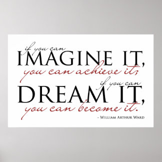 William Ward Imagine Quote Poster