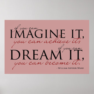William Ward Imagine Quote Poster
