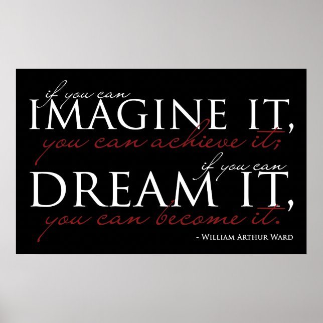 William Ward Imagine Quote Poster (Front)