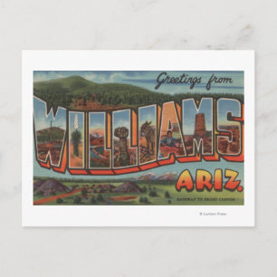 Williams, Arizona - Large Letter Scenes Postcard