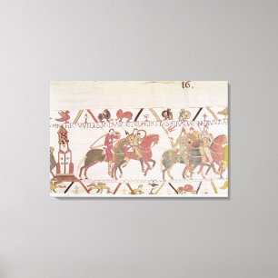 William's army going to Mont Saint-Michel Canvas Print