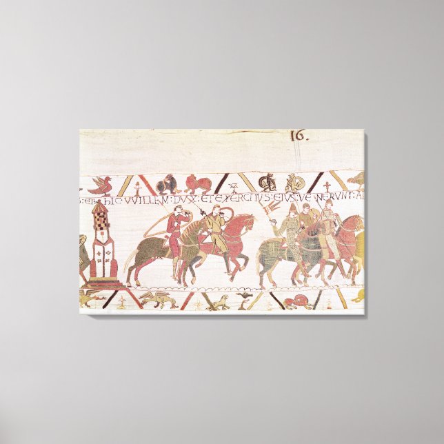 William's  army going to Mont Saint-Michel Canvas Print (Front)