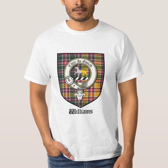 Williams Clan Crest Badge Tartan T-Shirt (Front)