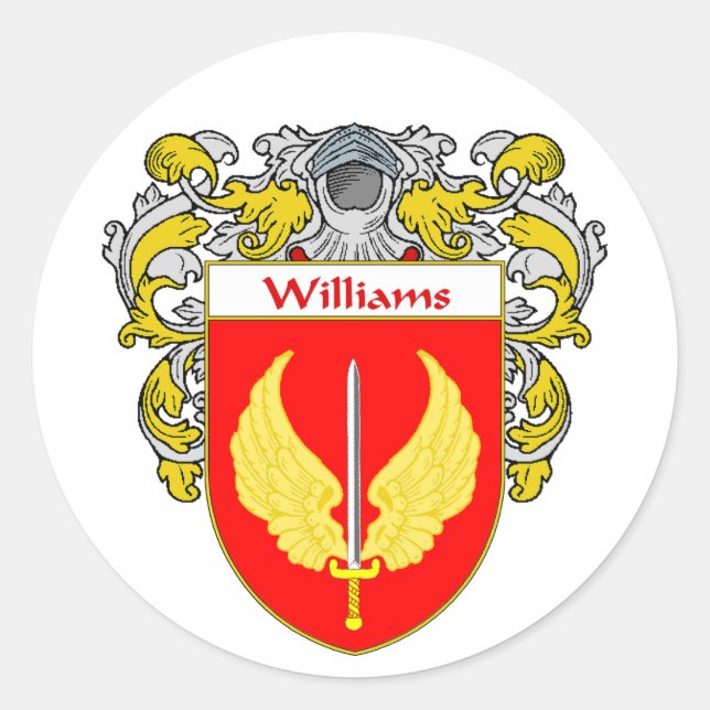 Williams Coat of Arms (Mantled) Classic Round Sticker (Front)
