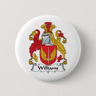 Williams Family Crest 6 Cm Round Badge