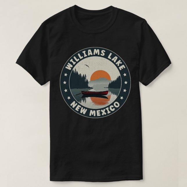 Williams Lake New Mexico Sunset T-Shirt (Design Front)