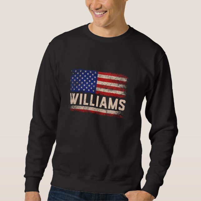 Williams Last Name Shirt Williams Name American Fl (Front)