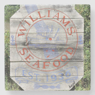 Williams Seafood, Savannah Georgia Coasters. Stone Coaster