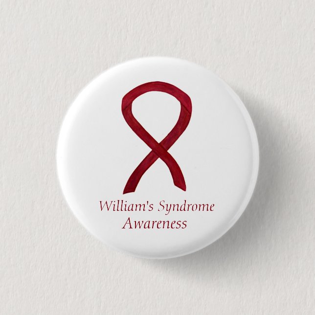 William's Syndrome Custom Awareness Ribbon Pins (Front)