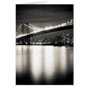 Williamsburg bridge in New York City at night