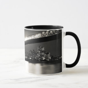 Williamsburg bridge in New York City at night Mug