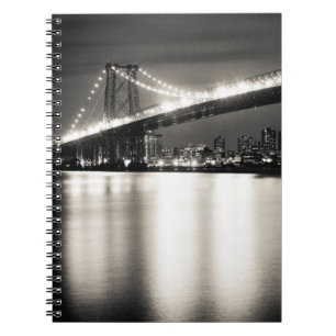 Williamsburg bridge in New York City at night Notebook