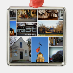 Williamsburg Collage Metal Tree Decoration