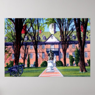 Williamsburg Virginia William and Mary College Poster