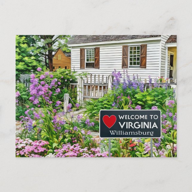 Williamsburg - Welcome to Virginia Postcard (Front)