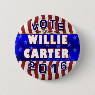 Willie Carter President 2016 Election Democrat 6 Cm Round Badge