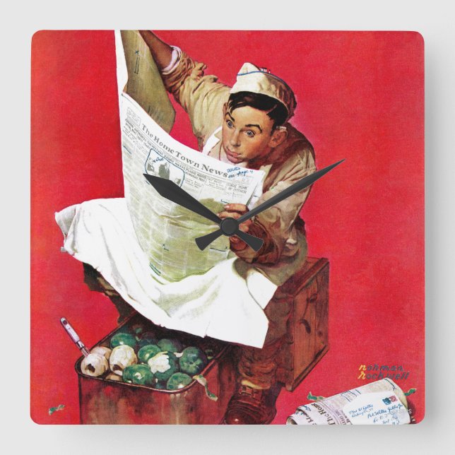 Willie Gillis on K.P Square Wall Clock (Front)