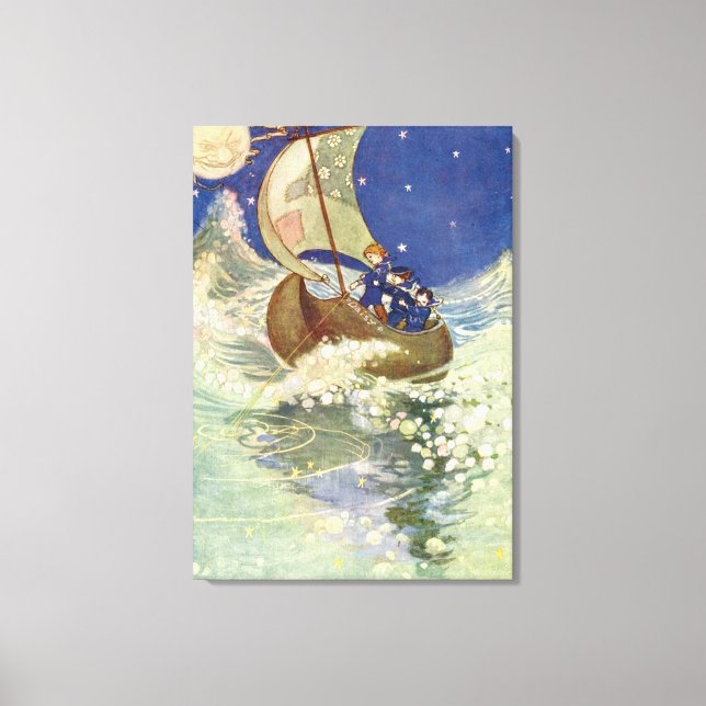 Willie Pogány’s Wynken, Blynken, and Nod Canvas Print (Front)