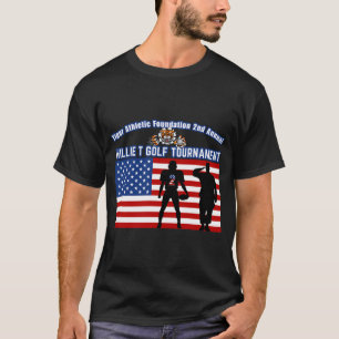 Willie T Golf American Flag Tiger T-Shirt