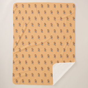 Willie the Wolf  Sherpa Blanket