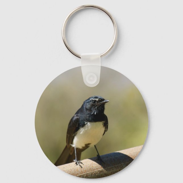 Willie Wagtail Key Ring (Front)