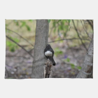 WILLIE WAGTAIL RURAL QUEENSLAND AUSTRALIA TEA TOWEL