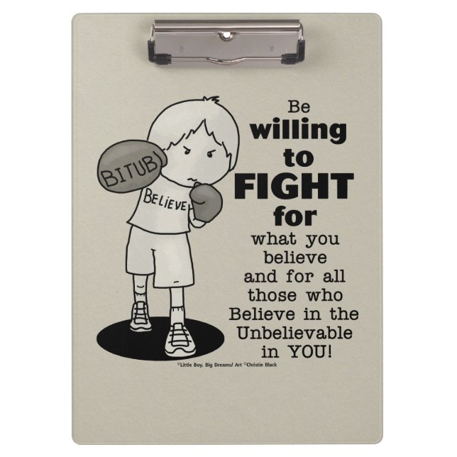 Willing to Fight Clipboard (Front)
