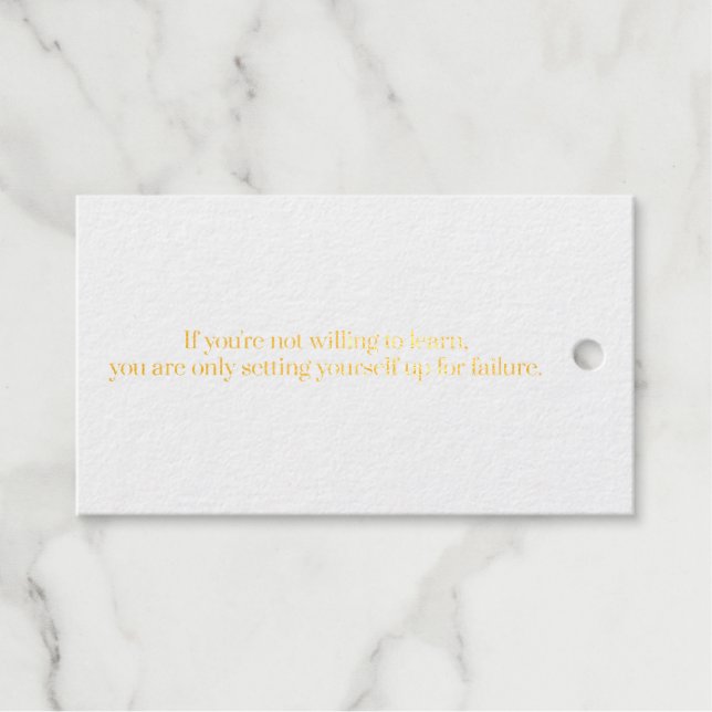 Willing To Learn Foil Gift Tag (Front (Horizontal))