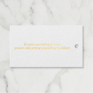 Willing To Learn Foil Gift Tag